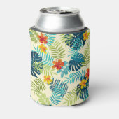 Tropical Monstera Hibiskus Summer Pattern Dosenkühler (Kanne Rückseite)