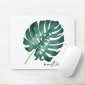 Tropical Monstera Houseplant Mousepad (Mit Mouse)