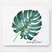 Tropical Monstera Houseplant Mousepad (Vorne)