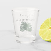Tropical Monstera Junggeselinnen-Abschied Shot Gla Schnapsglas (Rückseite)