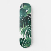 Tropical Monstera Jungle Leaves 1 Skateboard (Vorderseite)
