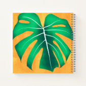 Tropical Monstera Leaf auf Gelb Notizblock (Rückseite)