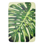 Tropical Monstera Leaf Badematte (Vorderseite Vertikal)