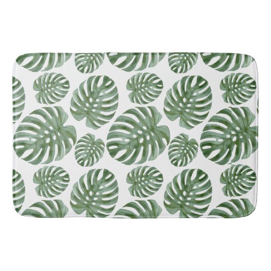 Tropical Monstera Leaf Bath MAT Badematte (Vorderseite)