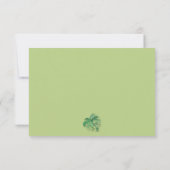 Tropical Monstera Leaf Botanische Hochzeit RSVP Karte (Rückseite)