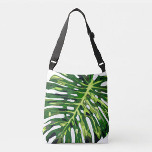 Tropical Monstera Leaf Crossbody Bag oder Tote Bag Tragetaschen Mit Langen Trägern