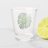 Tropical Monstera Leaf - Exotische Ferien Schnapsglas (Rückseite)