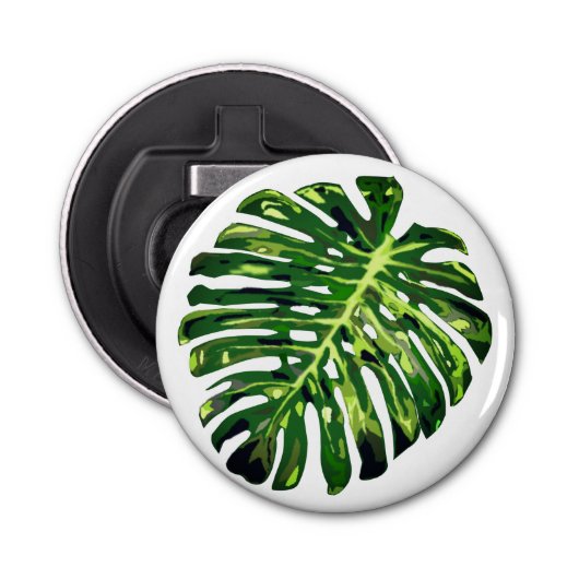 Tropical Monstera Leaf Flaschenöffner (Vorderseite)