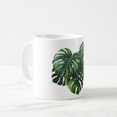 Tropical Monstera Leaf Foliage Tasse (Vorderseite Links)