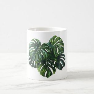 Tropical Monstera Leaf Foliage Tasse