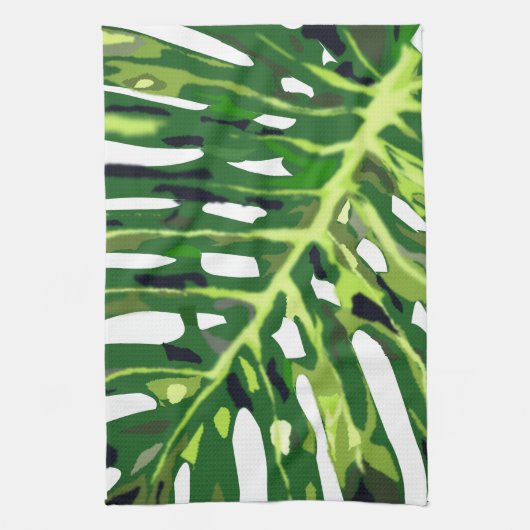 Tropical Monstera Leaf - Geschirrtuch (Vertikal)