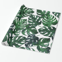 Tropical Monstera Leaf Gift Wrap