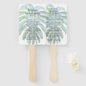 Tropical Monstera Leaf Greenerity Beach Hochzeit Fächer (Vorne und Hinten)