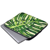 Tropical Monstera Leaf Laptop - Urlaub Laptopschutzhülle (Vorne Knopf)