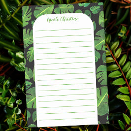 Tropical Monstera Leaf Muster geschnitten Post-it Klebezettel
