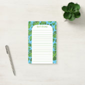 Tropical Monstera Leaf Muster geschnitten Post-it Klebezettel (Büro)