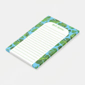 Tropical Monstera Leaf Muster geschnitten Post-it Klebezettel (angewinkelt)