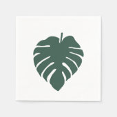Tropical Monstera Leaf Napkin Serviette (Vorderseite)