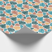 Tropical Monstera Leaf Pattern - farbenfrohe Natur Geschenkpapier (Ecke)