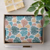 Tropical Monstera Leaf Pattern - farbenfrohe Natur Seidenpapier (Geschenk)