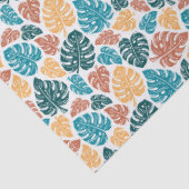 Tropical Monstera Leaf Pattern - farbenfrohe Natur Seidenpapier (Ausschnitt)