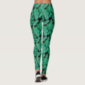 Tropical Monstera Leaf Pattern Leggings (Rückseite)