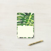 Tropical Monstera Leaf Post-it Klebezettel (Auf Schreibtisch)