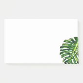 Tropical Monstera Leaf Post-it Klebezettel (Vorderseite)