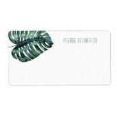 Tropical Monstera Leaf Printable Mailadresse (Vorne)