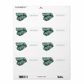 Tropical Monstera Leaf Printable Mailadresse (Vorne)
