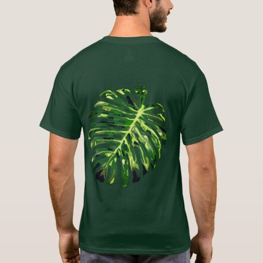 Tropical Monstera Leaf T-Shirt (Rückseite)