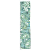 Tropical Monstera Leaf Table Runner Kurzer Tischläufer (Vorderseite)