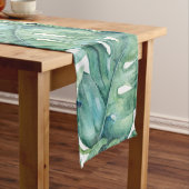 Tropical Monstera Leaf Table Runner Kurzer Tischläufer (Beispiel)