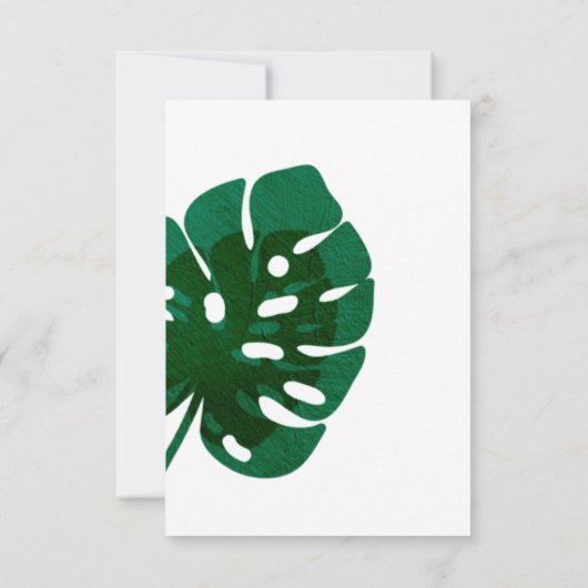 Tropical Monstera Leaf Wedding Vielen Dank Dankeskarte (Rückseite)