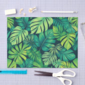 Tropical Monstera Leaves Jungle Pattern Seidenpapier (Handwerk)