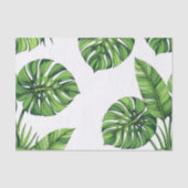Tropical Monstera Leaves Seamless Pattern Green Seidenpapier (Vorderseite)