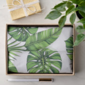 Tropical Monstera Leaves Seamless Pattern Green Seidenpapier (Geschenk)