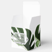 Tropical Monstera Marble Wedding Geschenkschachtel (Geöffnet)