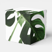 Tropical Monstera Marble Wedding Geschenkschachtel (Rückseite)