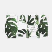Tropical Monstera Marble Wedding Geschenkschachtel (Ungefaltet)