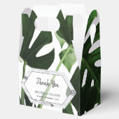Tropical Monstera Marble Wedding Geschenkschachtel (Geöffnet)