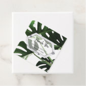 Tropical Monstera Marble Wedding Gift Geschenkanhänger (Beispiel)