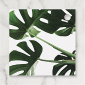 Tropical Monstera Marble Wedding Gift Geschenkanhänger (Rückseite)