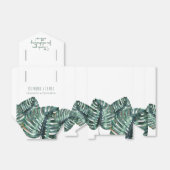 Tropical Monstera Palm Beach Wedding Retro Geschenkschachtel (Ungefaltet)