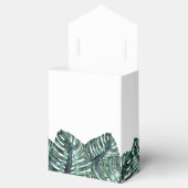 Tropical Monstera Palm Beach Wedding Retro Geschenkschachtel (Geöffnet)