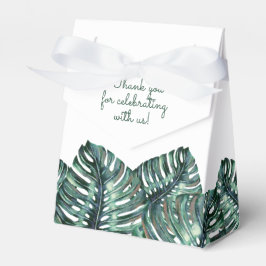 Tropical Monstera Palm Beach Wedding Retro Geschenkschachtel