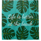 Tropical Monstera Palm Blätter drucken Duschvorhan Duschvorhang (Vorderseite)