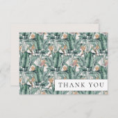 Tropical Monstera Palm Leaf Danke Karte (Vorne/Hinten)