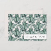 Tropical Monstera Palm Leaf Dankeskarte (Vorne/Hinten)