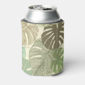 Tropical Monstera Retro HandGezeichnet Muster Dosenkühler (Kanne Rückseite)
